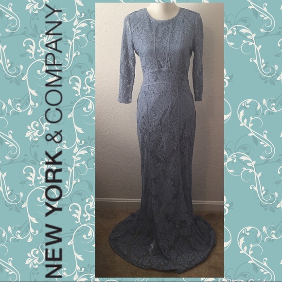 New York & Company Dresses & Skirts - NY& Co Blue Lace Formal Gown